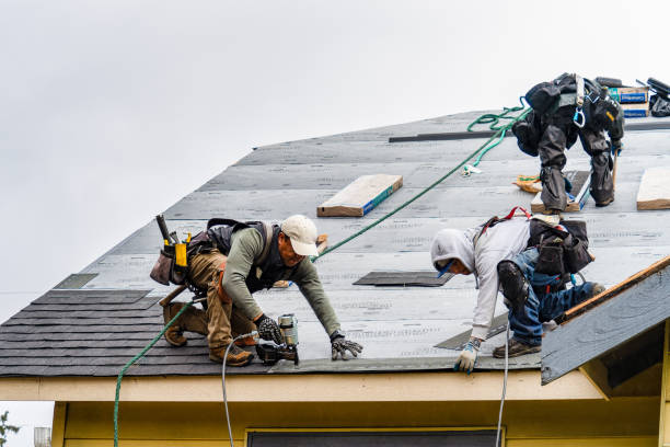 Professional Gutter Installation technician working in Kirkville, IA
